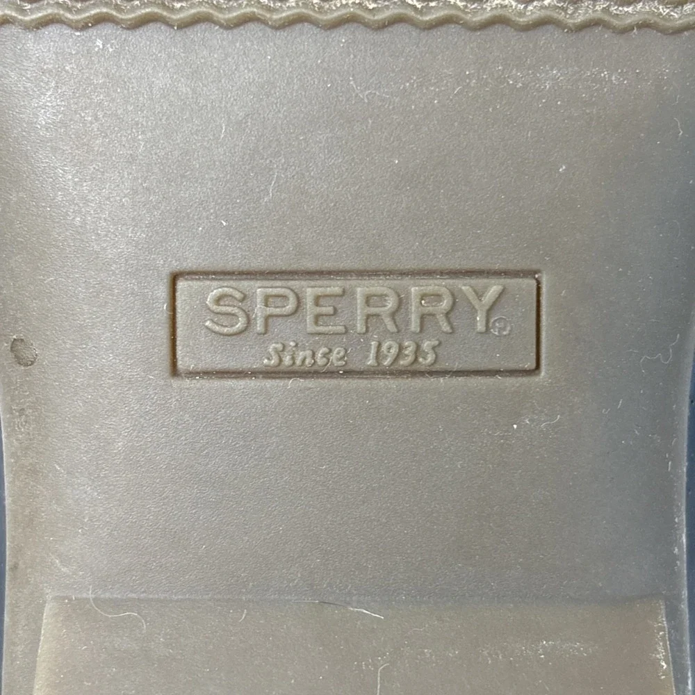 Sperry Saltwater Quilted Duck Boot Black Women's Size 8 W Cabincore NE Prep
